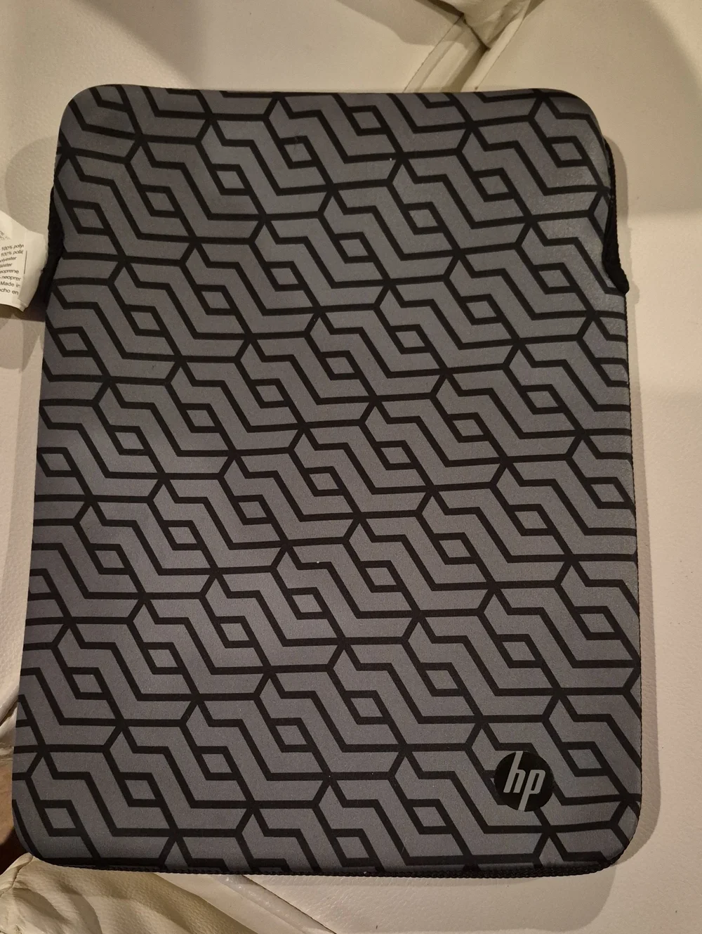 HP Gray and Black Geometric Laptop Sleeve